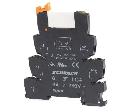 63-7601-04 TE ConnectivitySNR SPDT Non-Latching Relay DIN Rail, 24V dc Coil, 6A ST3P3LC4 3-1416100-2