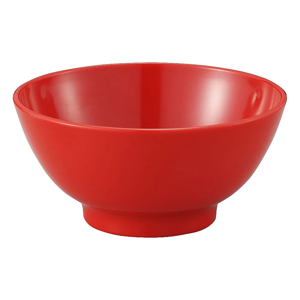 62-6853-79 Melamine No. 13 Kasumi Type Soup Bowl Red Meat