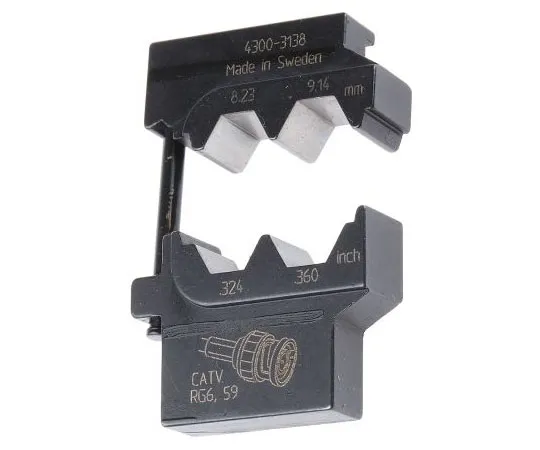 63-7629-23 Pressmaster MCT Series, Crimp Die Set, Coaxial, Coaxial Type CATV, RG59, RG6 4300-3138/AAB