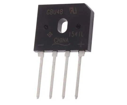 63-7710-65 Vishay GBU4B-E3/51, Bridge Rectifier, 4A 100V, 4-Pin GBU GBU4B-E3/51