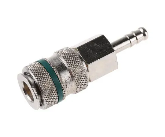 63-7662-13 RS PRO Pneumatic Quick Connect Coupling Brass 6mm Hose Barb 667-1677