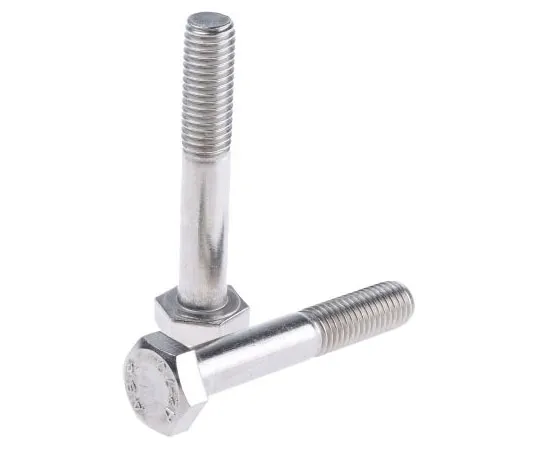 63-7596-35 Plain Stainless Steel Hex Bolt, M10 x 60mm 508-1026