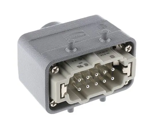 63-7584-17 Han E Series 10 Way Male 16A Connector Kit, includes Hood, Insert 09330102601+19300101420