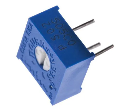 63-7609-11 5kΩ Through Hole Trimmer Potentiometer 0.5W Top Adjust Bourns 3386 Series 3386P-1-502LF