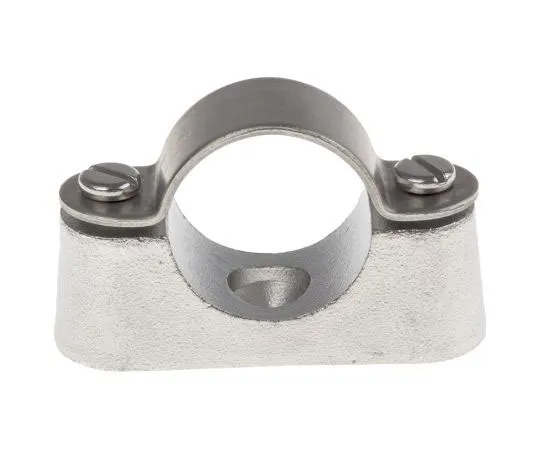 63-7566-46 RS Cable Clip Natural Screw 316 Stainless Steel Saddle Clamp, 25mm Max. Bundle 471-1316