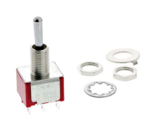 63-7736-12 TE Connectivity Double Pole Double Throw (DPDT) Toggle Switch, (On)-Off-(On), Panel Mount 1-1825139-8