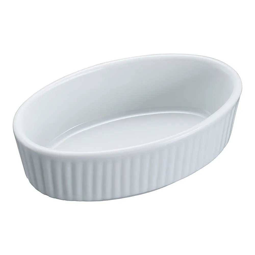 62-6821-86 Heat Resistant Porcelain Elliptical Souffle M