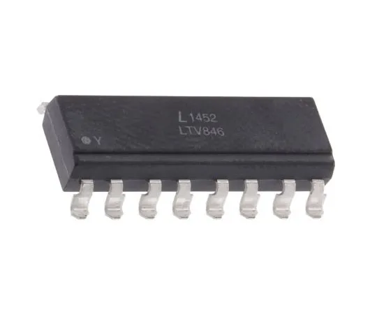 63-7698-41 Lite-On, LTV-846S DC Input Transistor Output Quad Optocoupler, Surface Mount, 16-Pin PDIP LTV-846S