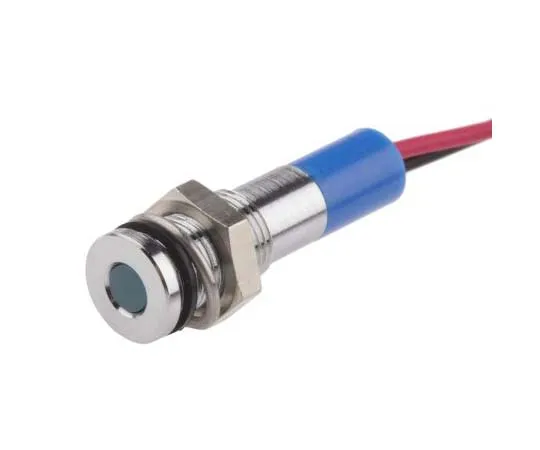 63-7708-70 RS PRO Blue Indicator, 24 V dc, 6mm Mounting Hole Size, Lead Wires Termination, IP67 700-1839