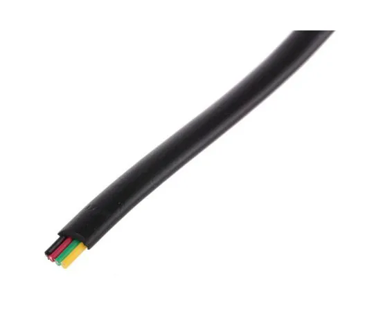 63-7605-27 Decelect Forgos 50m 4 Core Telephone Cable, Unshielded, 30 AWG Black Sheath, 0.066 mm² CSA SPE191356