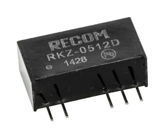 63-7673-81 Recom RKZ 2W Isolated DC-DC Converter Through Hole, Voltage in 4.5 → 5.5 V dc, Voltage out ±12V dc RKZ-0512D