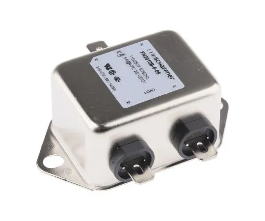63-7556-13 Schaffner FN2010B Series 6A 250 V ac 400Hz Chassis Mount RFI Filter, with Tab Terminals FN2010B-6-06