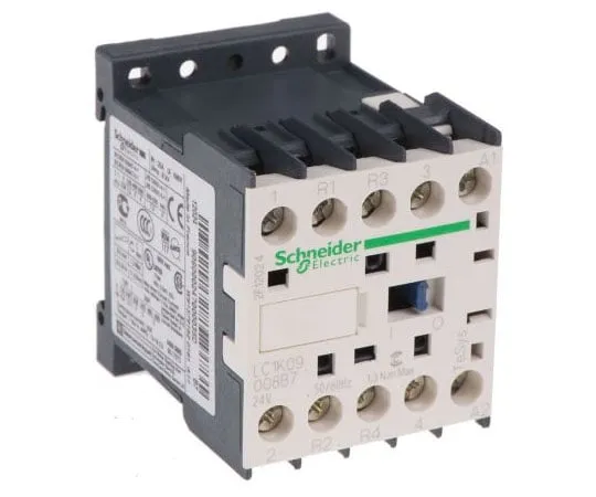 63-7631-33 Schneider Electric 4 Pole Contactor, 9 A, 24 V ac Coil, TeSys K, 2NO/2NC LC1K09008B7