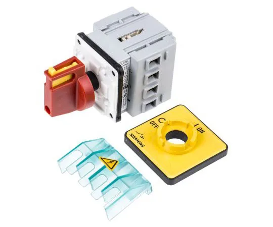 63-7605-37 3 Pole Panel Mount Non F***d Isolator Switch, NO/NC, 16 A, 7.5 kW, IP65 3LD2022-0TK13