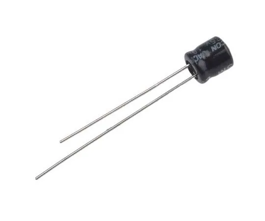 63-7721-06 RS PRO 10μF 35V dc Aluminium Electrolytic Capacitor, Through Hole 5 (Dia.) x 5mm +105°C 5mm 2mm 5mm 170-1017