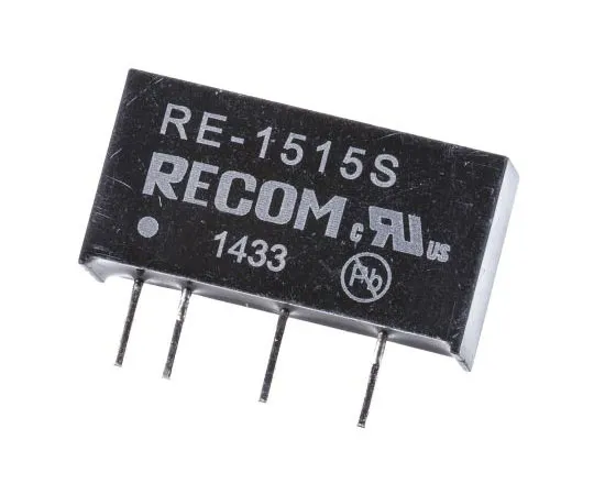 63-7673-47 Recom RE 1W Isolated DC-DC Converter Through Hole, Voltage in 13.5 → 15.5 V dc, Voltage out 15V dc RE-1515S