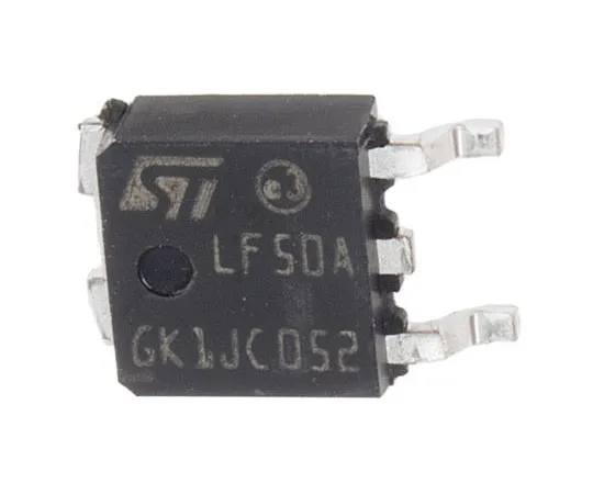 63-7692-79　STMicroelectronics LF50ABDT-TR, LDO Regulator, 500mA, 5 V, ±1% 3-Pin, DPAK　LF50ABDT-TR