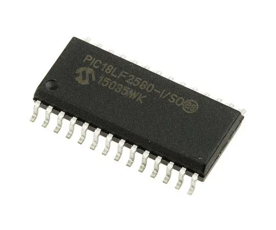 63-7660-58 Microchip, 8bit PIC Microcontroller, 40MHz, 32 kB, 256 B Flash, 28-Pin SOIC PIC18LF2580-I/SO