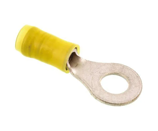 63-7557-51 TE Connectivity PIDG Series Insulated Crimp Ring Terminal, M6 Stud Size, 2.6mm² to 6.6mm² Wire Size, Yellow 320569