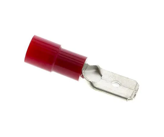 63-7636-65 RS PRO, Red Insulated Crimp Tab Terminal, 0.5mm² to 1.5mm², 22AWG to 16AWG, 0.8 x 6.35mm 613-9744