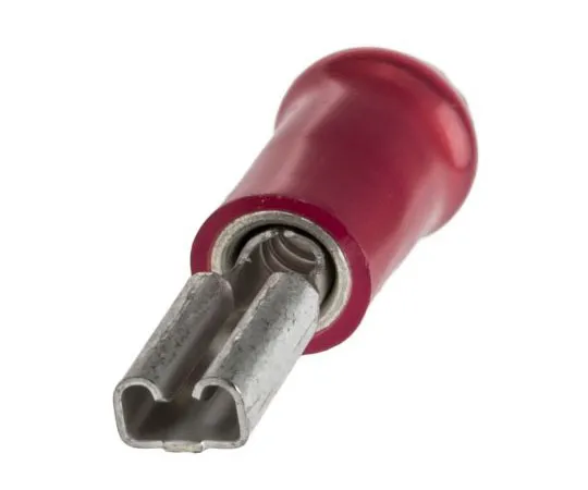 63-7557-59 TE Connectivity PIDG FASTON .110 Series Red Insulated Crimp Receptacle, 2.79 x 0.79mm, 0.3mm² to 1.5mm², 22AWG to 165566-1