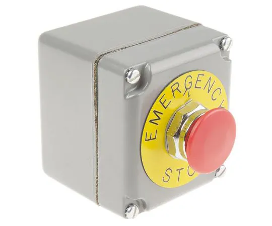 63-7642-77 Schneider Electric Harmony, Red/Grey, Twist to Reset 30mm Mushroom Head Emergency Button 9001TYK11