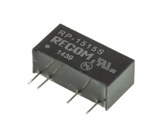 63-7672-60 Recom RP 1W Isolated DC-DC Converter Through Hole, Voltage in 13.5 → 16.5 V dc, Voltage out 15V dc RP-1515S