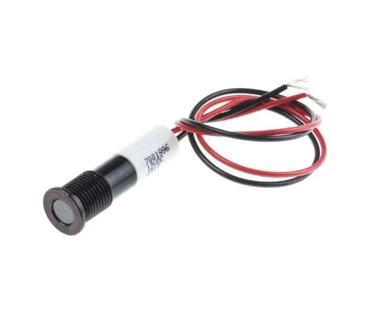 63-7709-04　RS PRO White Indicator, 12 V dc, 8mm Mounting Hole Size, Lead Wires Termination, IP67　700-1996