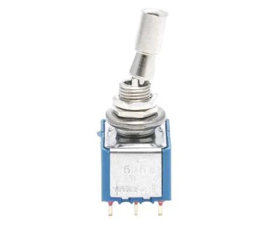 63-7699-96 APEM Three Pole Double Throw (3PDT) Toggle Switch, Latching, Panel Mount 5656ADBK2V