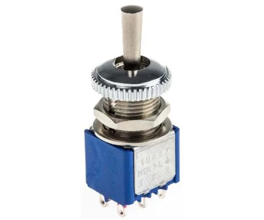 63-7702-42 APEM Double Pole Double Throw (DPDT) Toggle Switch, Momentary, Panel Mount 106472103