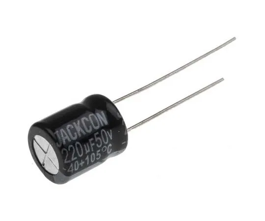 63-7737-46　RS PRO 220μF 50V dc Aluminium Electrolytic Capacitor, Through Hole 10 (Dia.) x 12mm +105°C 10mm 5mm 12mm　170-1251