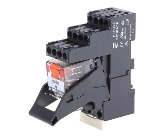 63-7600-73 TE ConnectivityPT DPDT Non-Latching Relay DIN Rail, 24V ac Coil, 12A PT2L7RC4 9-1415534-0