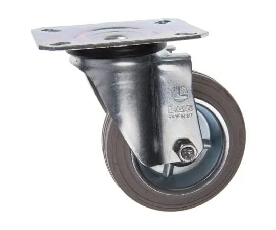 63-7664-34 LAG Swivel Swivel Castor, 80kg Load Capacity, 100mm Wheel Diameter 12258G