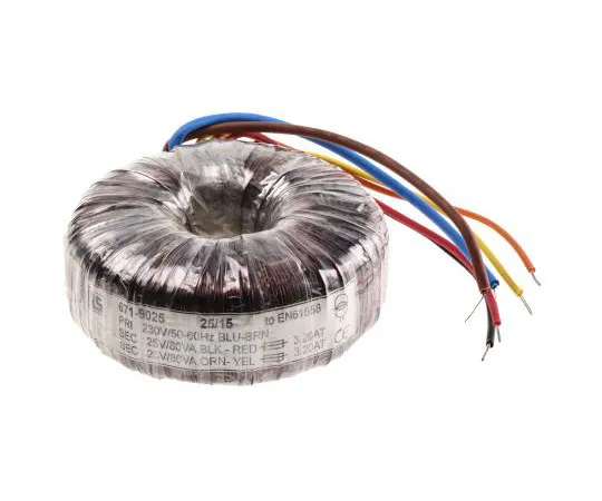 63-7670-84　2 Output Toroidal Transformer, 160VA, 2 x 25V ac　173-0232