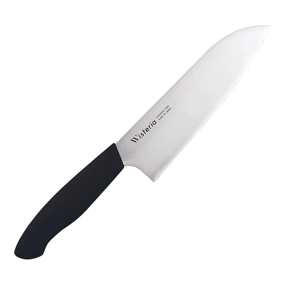 65-3870-96 Wisteria Santoku Kitchen Knife (Double-Edged) Black FC-680