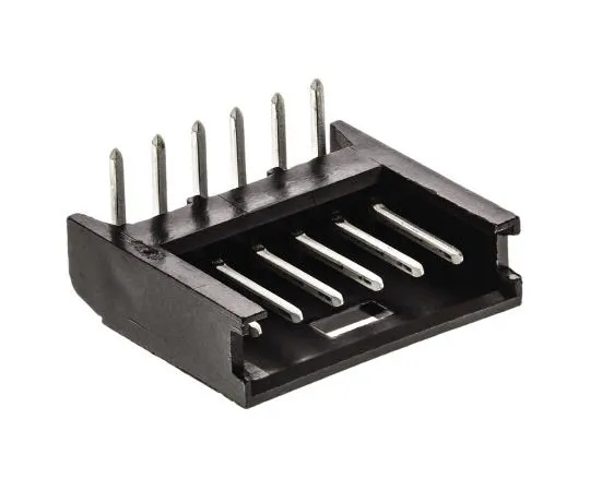 63-7598-32 TE Connectivity AMPMODU MOD II, 6 Way, 1 Row, Right Angle PCB Header 280379-1