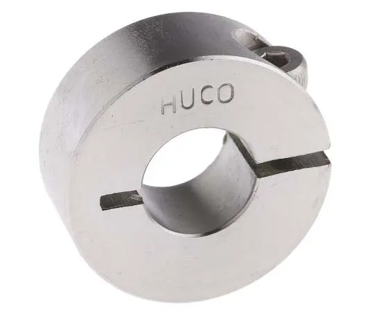 63-7702-59 Huco Collar One Piece Clamp Screw, Bore 12mm, OD 28mm, W 11mm, Stainless Steel 46102012