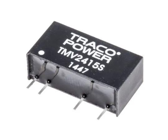 63-7658-33 TRACOPOWER TMV 1W Isolated DC-DC Converter Through Hole, Voltage in 21.6 → 26.4 V dc, Voltage out 15V dc TMV 2415S