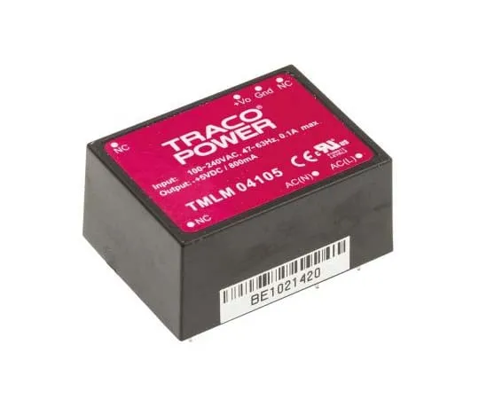 63-7725-48 TRACOPOWER 4W 1 Output Embedded Switch Mode Power Supply SMPS, 800mA, 5V dc Encapsulated TMLM 04105