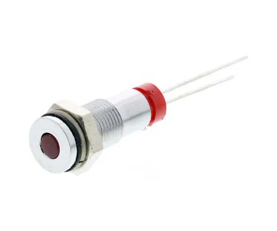 63-7708-34 RS PRO Red Indicator, 2 V dc, 6mm Mounting Hole Size, Lead Pins Termination, IP67 700-1542