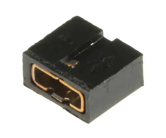 63-7674-36 Amphenol FCI Minitek Jumper Female Straight Black Open Top 2 Way 1 Row 2mm Pitch 86730-101LF