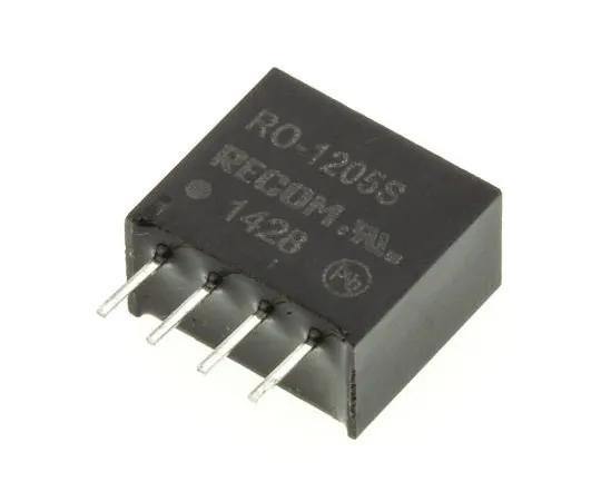 63-7673-30　Recom RO 1W Isolated DC-DC Converter Through Hole, Voltage in 10.8 → 13.2 V dc, Voltage out 5V dc　RO-1205S