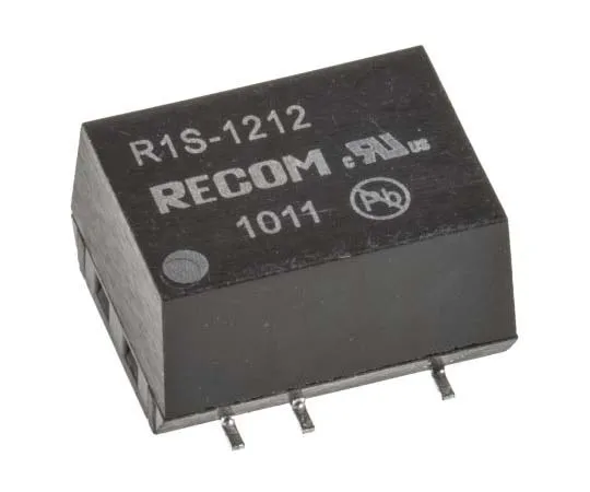 63-7722-86 Recom R1S 1W Isolated DC-DC Converter Surface Mount, Voltage in 10.8 → 13.2 V dc, Voltage out 12V dc R1S-1212