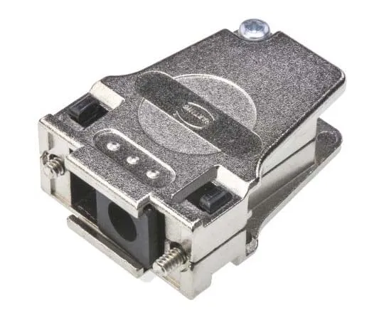 63-7700-42 Harting D-sub Series Metal Right Angle D-sub Connector Backshell, 9 Way, Strain Relief 9670090334