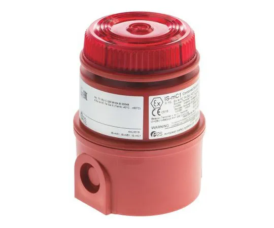 63-7638-02 IS-MC1 Sounder Beacon, 100dB, Red LED, 16 → 28 V dc, ATEX IS-MC1-R/R