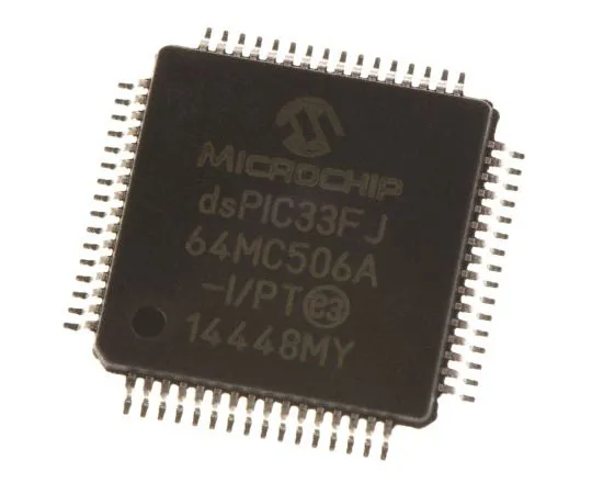 63-7660-70　Microchip, 16bit dsPIC Microcontroller, 40MIPS, 64 kB Flash, 64-Pin TQFP　DSPIC33FJ64MC506A-I/PT
