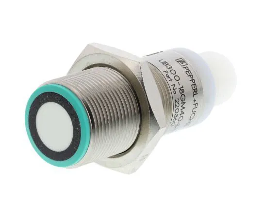 63-7599-17 Pepperl + Fuchs Ultrasonic Sensor Barrel 30 → 300 mm Analogue, 4-Pin M12 Connector UB300-18GM40-I-V1