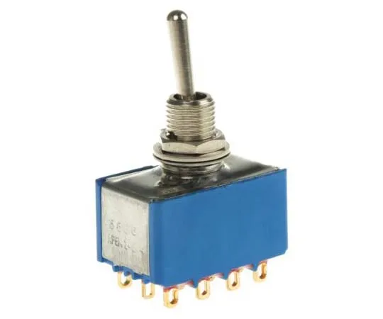 63-7699-95 APEM 4-pole on-off switch Toggle Switch, Latching, Panel Mount 5666CDB