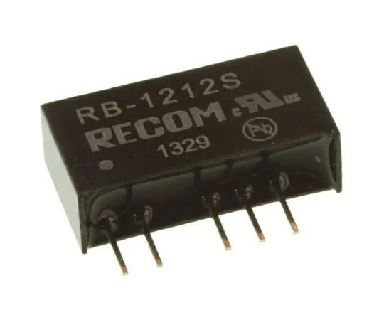 63-7672-28 Recom RB 1W Isolated DC-DC Converter Through Hole, Voltage in 10.8 → 13.2 V dc, Voltage out 12V dc RB-1212S