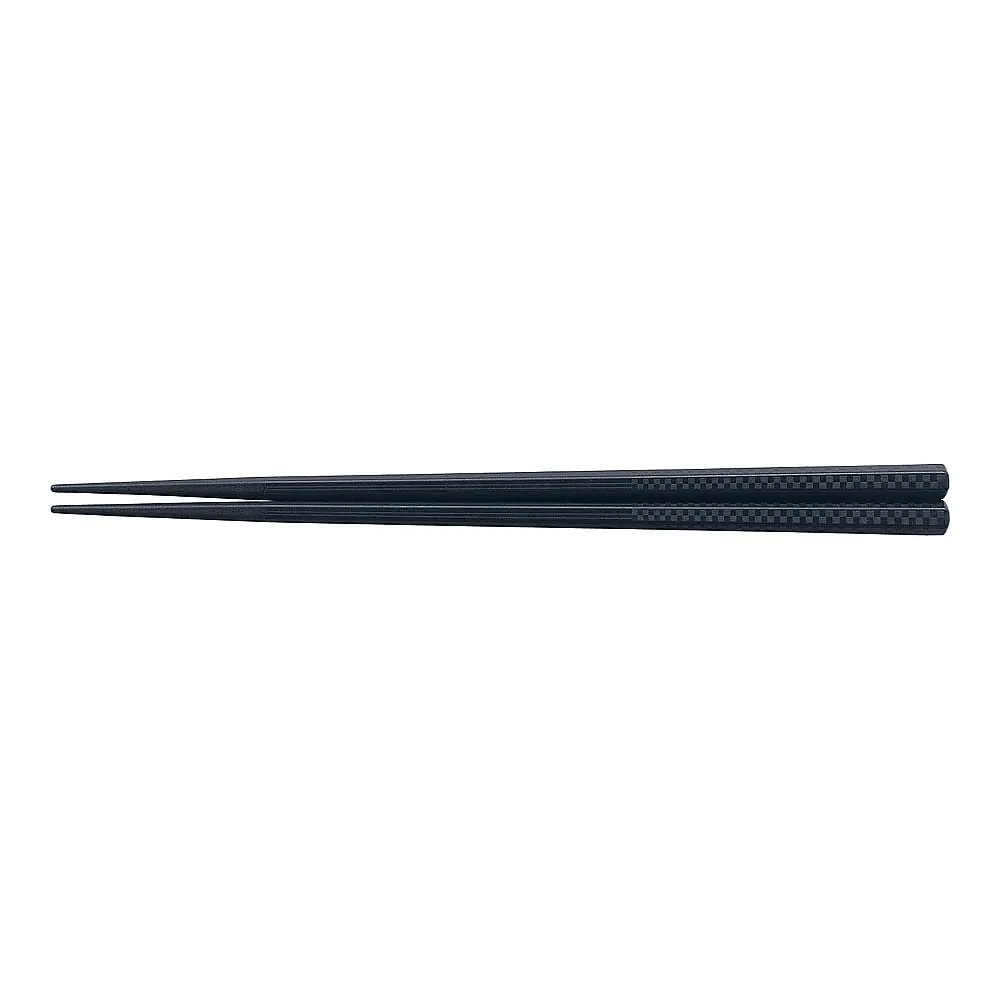 63-5716-16 PBT Check Hex Chopsticks 10 pcs Black 21 cm RHST001